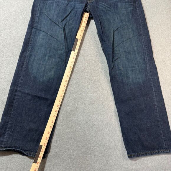 Levis Jeans Mens 36x32 Blue 569 Loose Straight American Medium Wash Denim - Picture 5 of 11